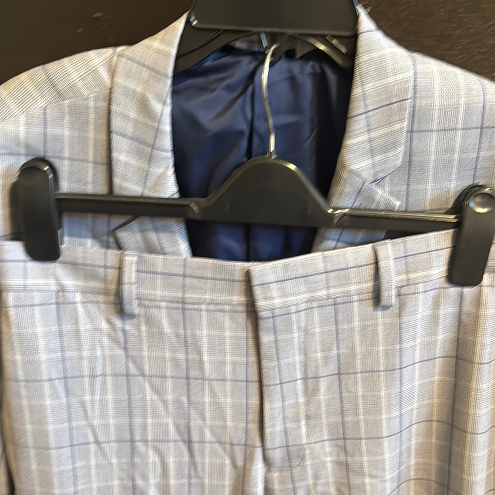 Topman Light Blue Plaid Suit